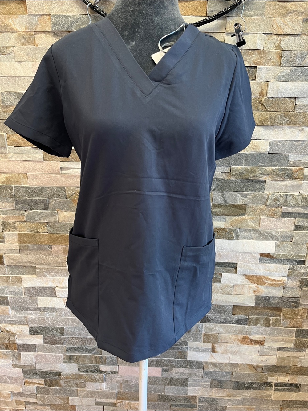 Mandala V-Neck Women's gray  Short Sleeve Scrub Top
